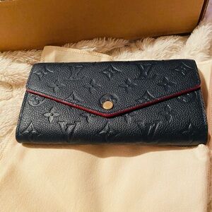 Louis Vuitton Sarah Wallet Brand New, Marine(navy&red)
